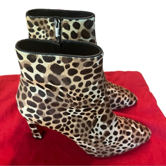 Christian Louboutin SO ELEONOR 85 Leopard Pony Ankle Bootie Heels Boots Sz 38.5 - Picture 7 of 15
